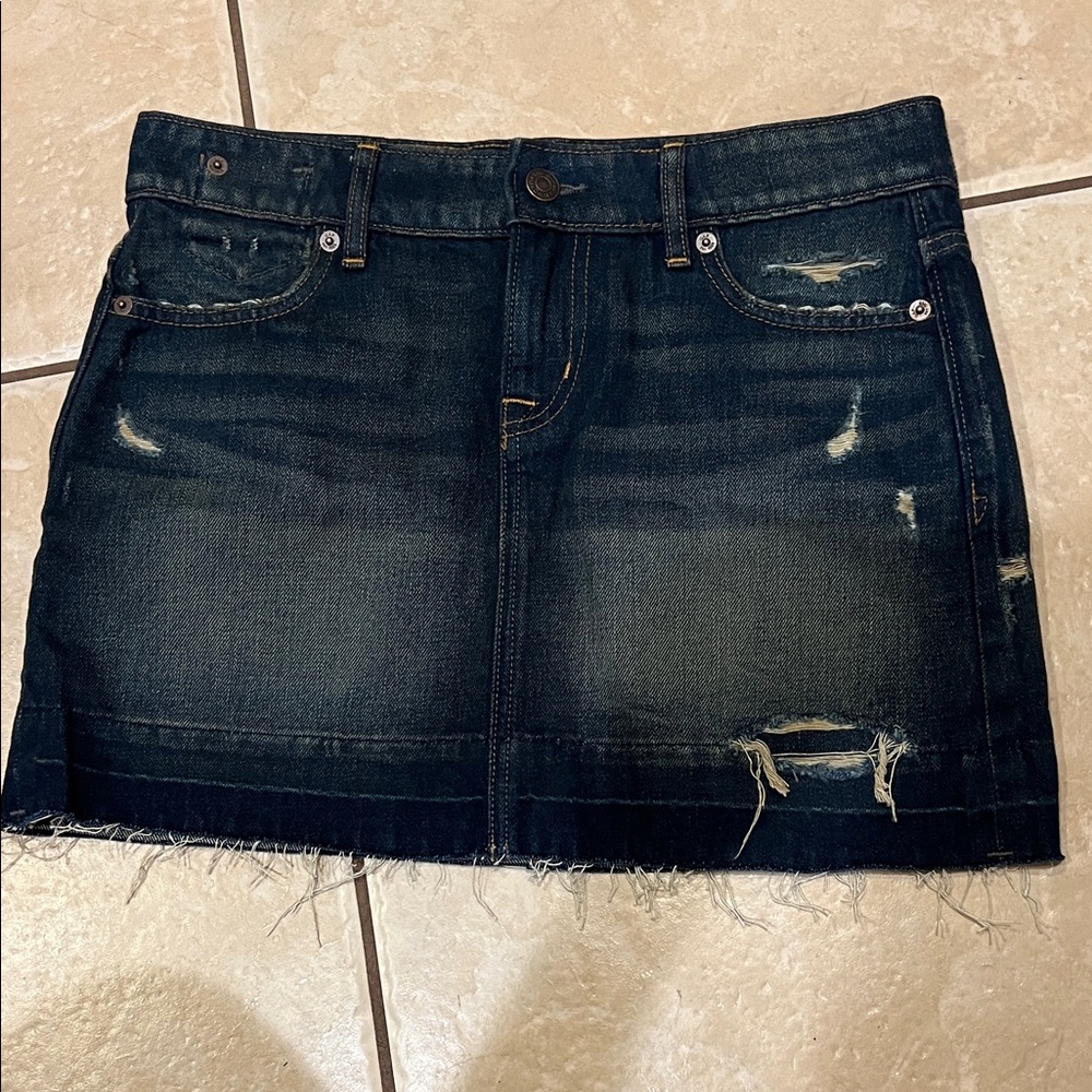 Gap x Madhappy Stylish Distressed Denim Mini Skirt Size 2